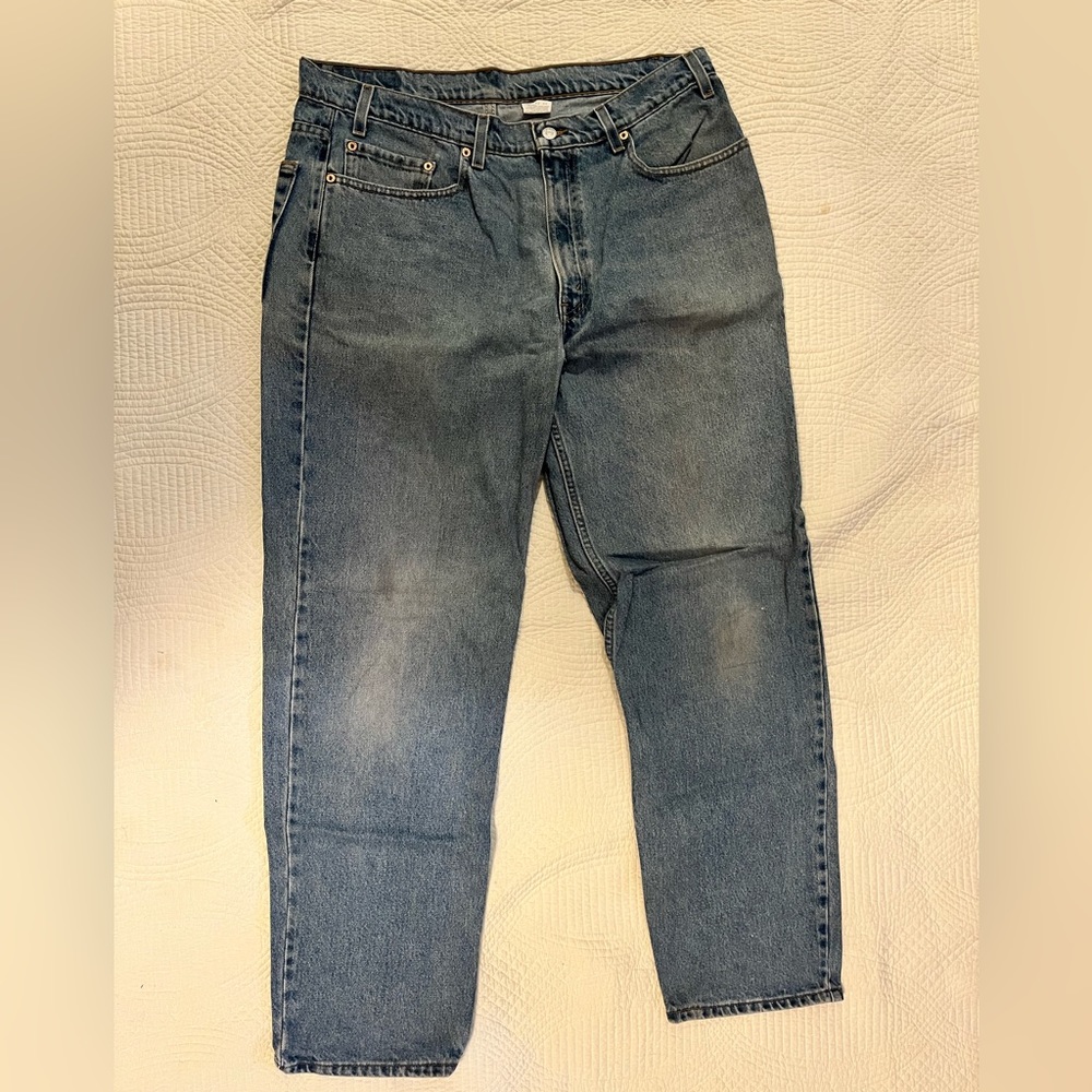 Levis 550, Blue, 38”W, 32”L, Like new.